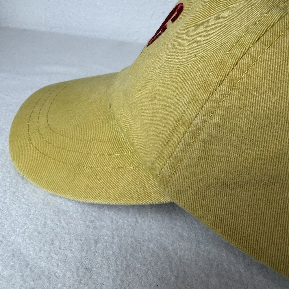 Murrays Big Cheese Hat Yellow Leather Adjustable Strapback Cap Adams Cotton